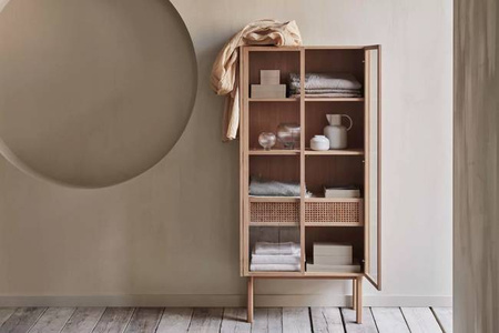Komoda Bolia Cana Highboard - Low - dąb bielony