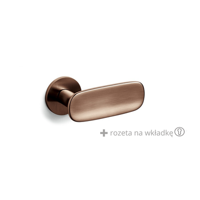 Klamka Olivari Conca miedź satyna + rozeta na wkładkę