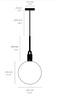 Lampa wisząca Buster+Punch Forked Pendant Globe Opal Large srebrna/opal