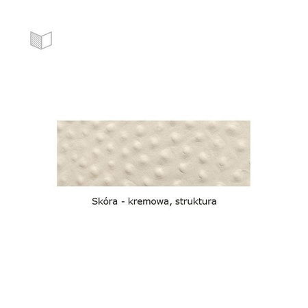 Wstawka M&T do klamek Maximal - skóra kremowa struktura