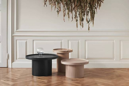 Stolik kawowy Bolia Plateau Coffee Table - Ø61cm - czarny dąb 