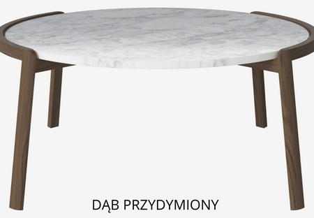 Stolik kawowy Bolia Mix Coffee table Ø94cm - biały marmur