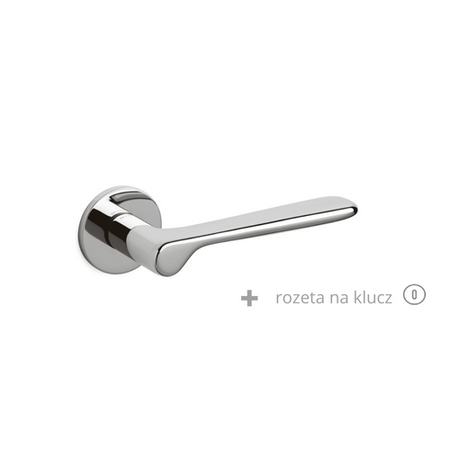 Klamka Olivari Plume chrom + rozeta na klucz