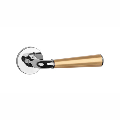 Klamka Aprile Marigold Slim R 7mm - chrom polerowany/złoty mat