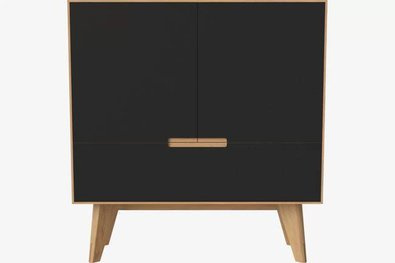 Komoda Bolia New Mood highboard - czarny/dąb