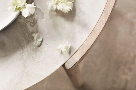 Stolik kawowy Bolia Mix Coffee table Ø94cm - biały marmur