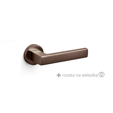 Klamka Olivari Planet brąz satyna + rozeta na wkładkę