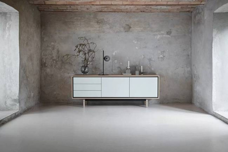 Komoda Bolia Floow sideboard small - biały/dąb