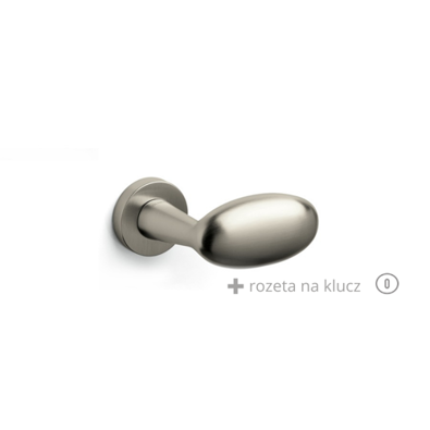 Klamka Olivari Blindo nikiel satyna + rozeta na klucz