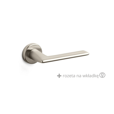 Klamka Olivari Tecno nikiel satyna + rozeta na wkładkę