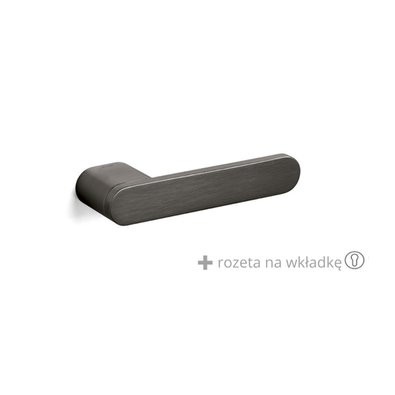 Klamka Olivari Radial antracyt satyna + rozeta na wkładkę