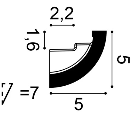 Listwa gzymsowa oświetleniowa Orac Decor C362