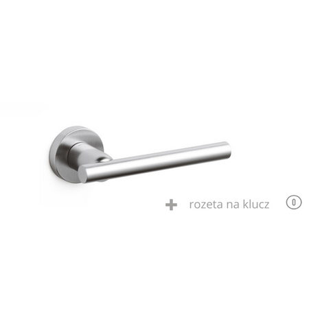 Klamka Olivari Stilo chrom satyna + rozeta na klucz