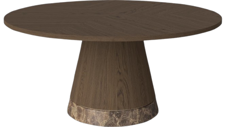Stolik kawowy Bolia Piro Coffee Table Ø90cm ciemny dąb fornir / marmur