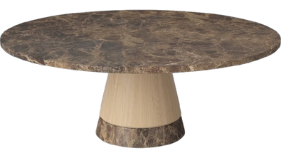 Stolik kawowy Bolia Piro Coffee Table Ø90cm dąb bielony / marmur