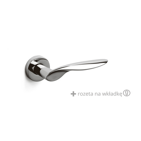 Klamka Olivari Wind chrom + rozeta na wkładkę