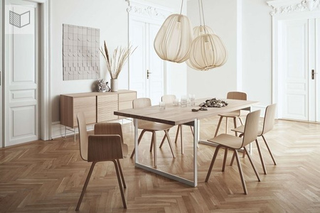 Krzesło Bolia Palm veneer dining chair with armrest - dąb olejowany
