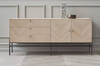 Komoda Bolia Luxe Sideboard - dąb czarny, mosiężne uchwyty