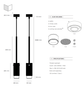 Lampa wisząca Buster + Punch Exhaust linear grafit/stalowy palony