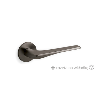 Klamka Olivari Twist antracyt satyna + rozeta na wkładkę