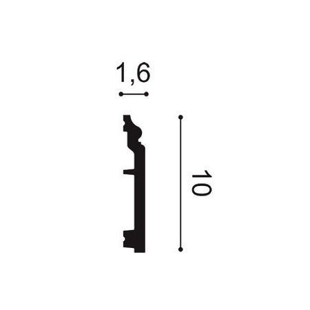 Listwa przypodłogowa Orac Decor SX173 malowana RL9003