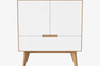 Komoda Bolia New Mood highboard - biały/dąb