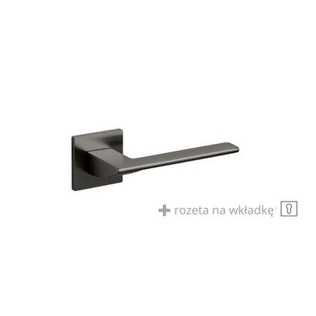 Klamka Olivari Trend antracyt satyna + rozeta na wkładkę 