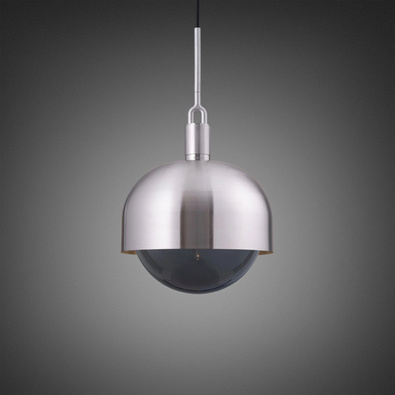 Lampa wisząca Buster+Punch Forked Pendant Shade Globe Smoked Large srebrny/przydymiony