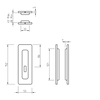 Uchwyt do drzwi przesuwnych Tupai 4181 WC 03 - chrom