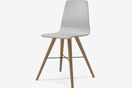 Krzesło Bolia Beaver dining chair - biały laminat/dąb olejowany