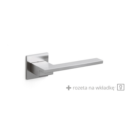 Klamka Olivari Living Q chrom satyna + rozeta na wkładkę 