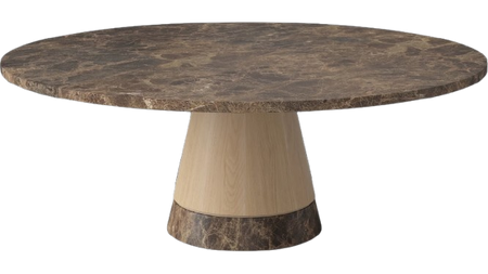Stolik kawowy Bolia Piro Coffee Table Ø90cm dąb bielony / marmur