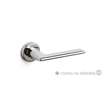 Klamka Olivari Tecno chrom + rozeta na wkładkę