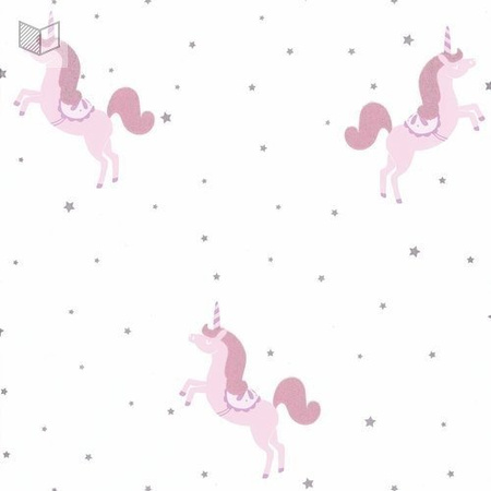Tapeta Caselio Girl Power - Princess Unicorns GPR100795402