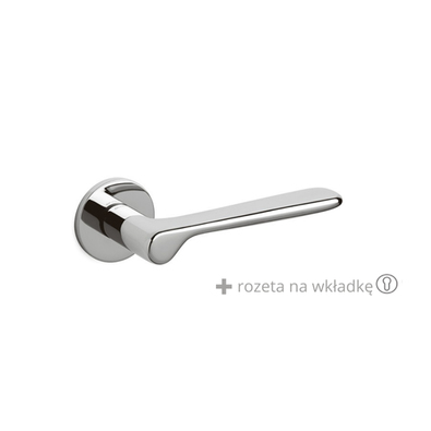 Klamka Olivari Plume chrom + rozeta na wkładkę