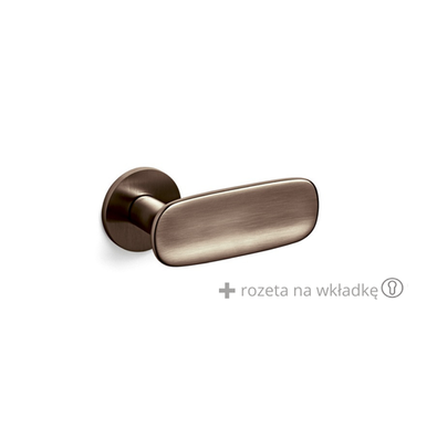 Klamka Olivari Conca brąz satyna + rozeta na wkładkę