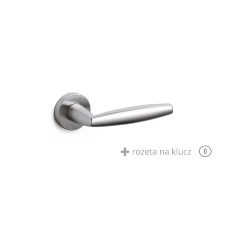 Klamka Olivari Aurelia chrom satyna + rozeta na klucz