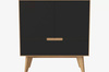 Komoda Bolia New Mood highboard - czarny/dąb