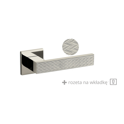 Klamka Olivari Diana Chevron nikiel + rozeta na wkładkę 