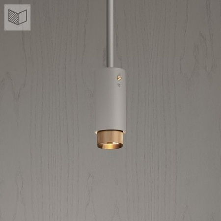 Lampa wisząca Buster + Punch Exhaust linear szary/złoty
