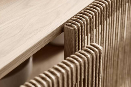 Komoda Bolia Cord Highboard - ciemny dąb