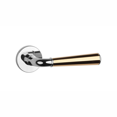Klamka Aprile Marigold Slim R 7mm - chrom polerowany/złoty