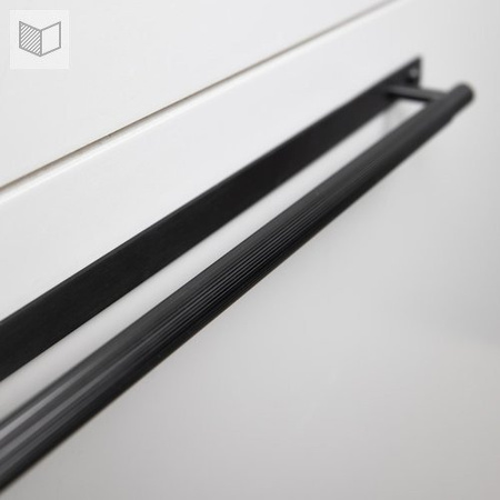 Uchwyt meblowy Buster+Punch Pull Bar Plate Linear - czarny L-39cm