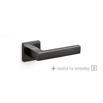 Klamka Olivari Planet Q antracyt satyna + rozeta na wkładkę 