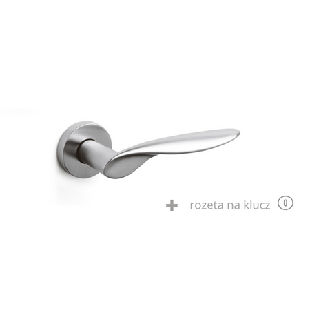 Klamka Olivari Wind chrom satyna + rozeta na klucz