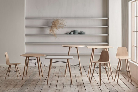 Krzesło Bolia Beaver dining chair - biały laminat/dąb olejowany