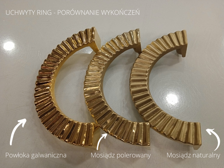 Uchwyt Pap Deco Ring XL mosiądz naturalny