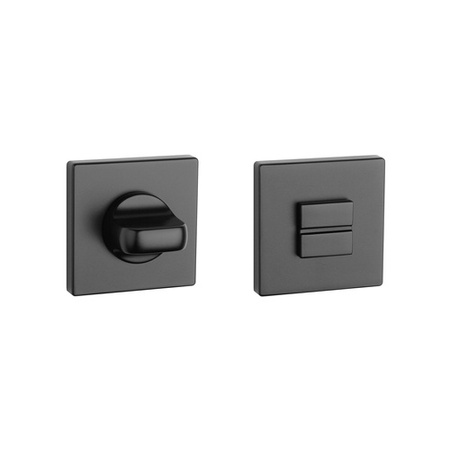 Rozeta APRILE Q SLIM 7MM BK - czarny matowy WC 4X4