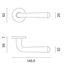 Klamka Aprile Irga Slim R 7mm - chrom polerowany
