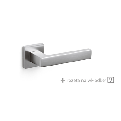 Klamka Olivari Planet Q chrom satyna + rozeta na wkładkę 